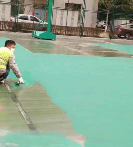 松江球场地面翻新